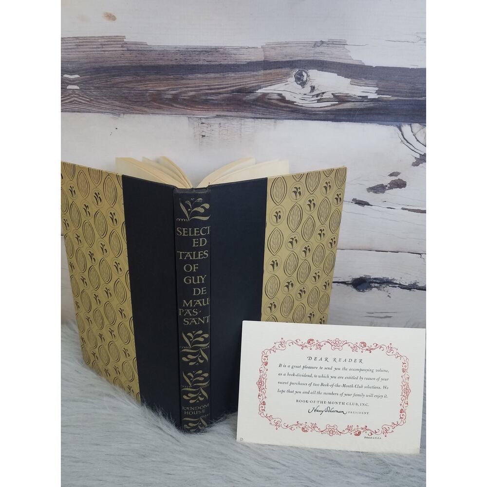 Vintage 40s 50s Selected Tales of Guy De Maupassant Book Of The Month Club